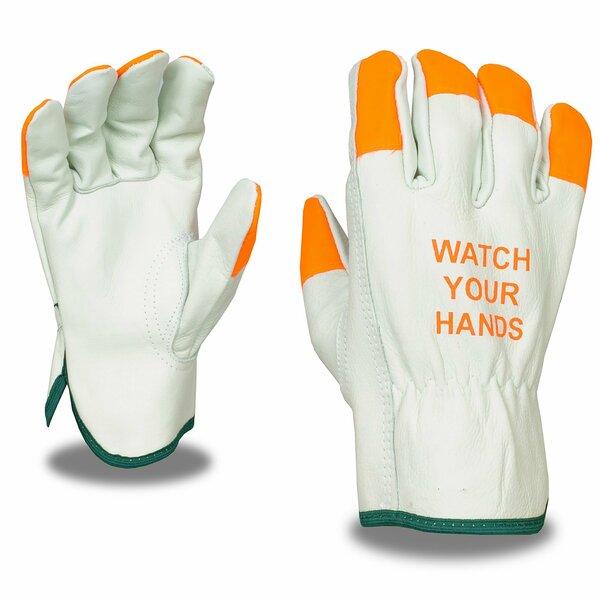 Cordova Driver, Cowhide, Standard, Grain, Self-Extinguishing Gloves, L, 12PK 8216WYHL